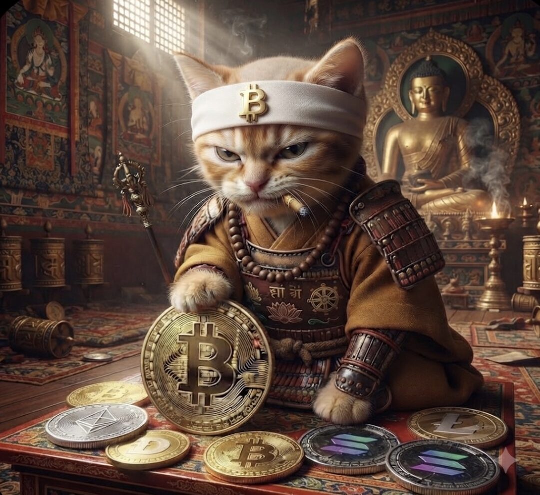 Buy The Cat meme — cats feasting at the table