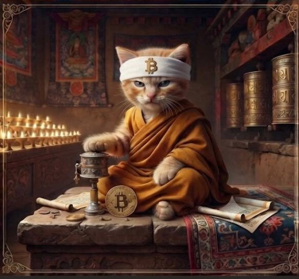 Buy The Cat meme — samurai cat in the rain